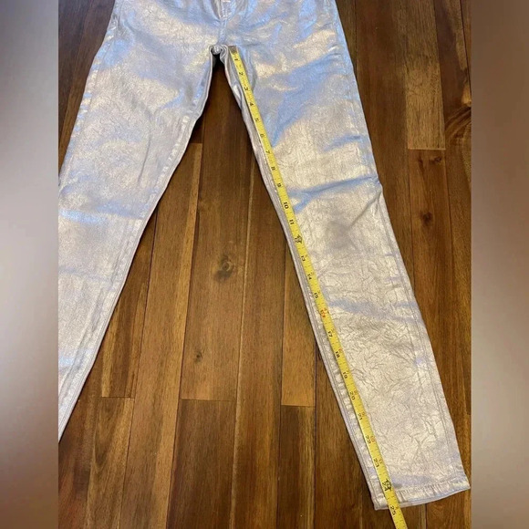 J Brand metallic silver skinny jeans - Picture 7 of 11